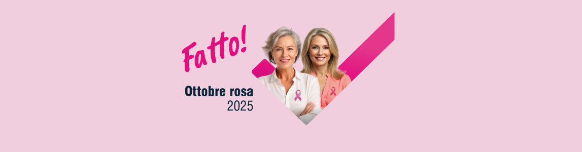 Campagna Ottobre rosa 2025 - screening gratuito per la prevenzione del tumore al seno